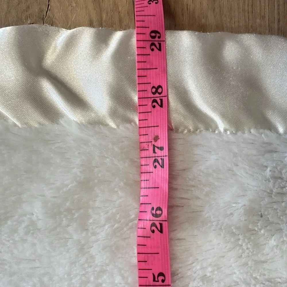 Baby‎ Essentials Plush Blanket White Satin Edge Hard To Find Lovey Fleece Sherpa